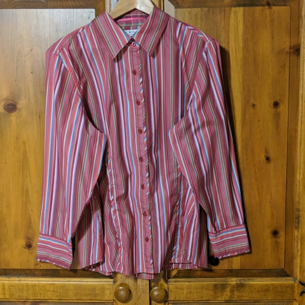 Tommy Hilfiger Button Down Plaid Shirt Size 18